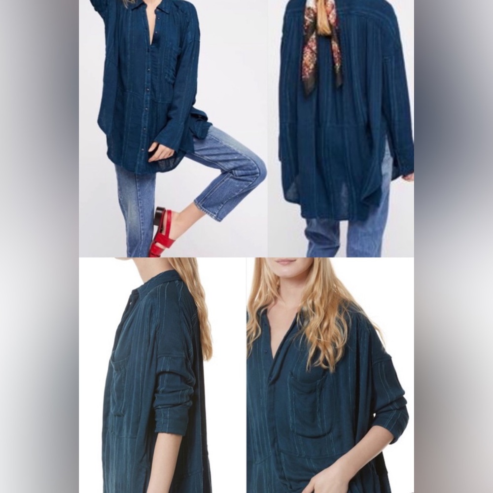 ✨FREE PEOPLE✨GUAZE✨BUTTON UP✨